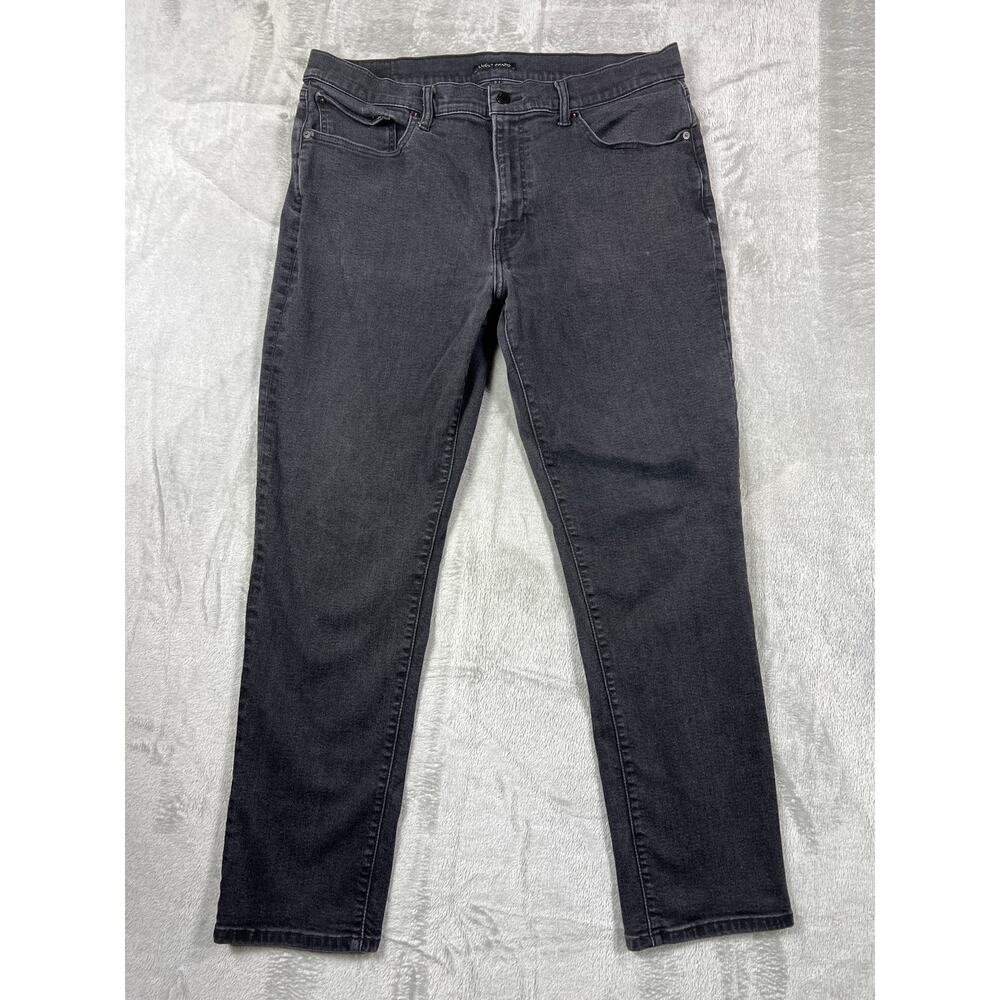 LUCKY BRAND 223 Straight Stretch Black Jeans 38 x 32 Zip Fly Men Classic Fit
